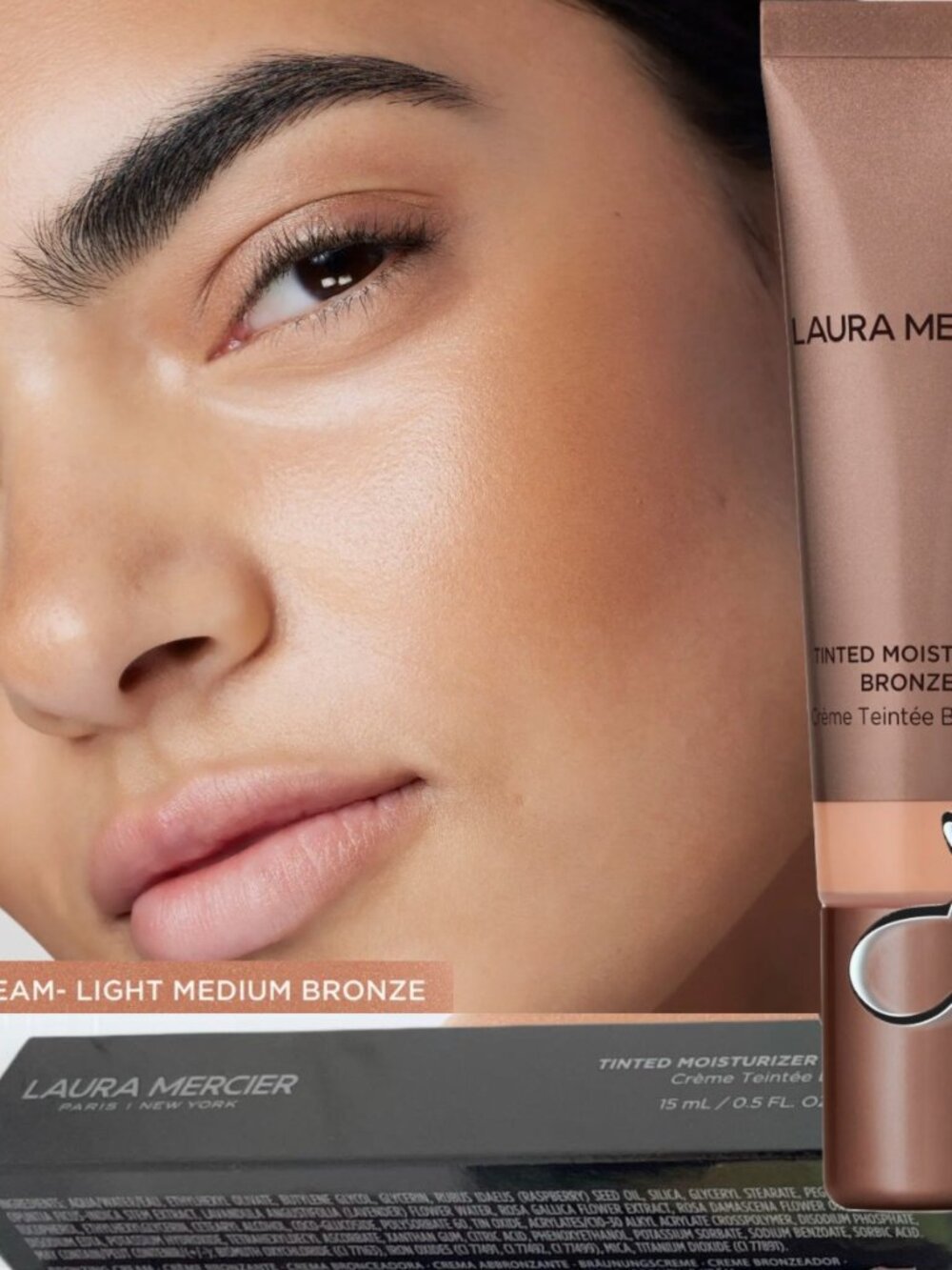 Laura Mercier Tinted Moisturizer Bronzer ~ 3 SUNBEAM (Light Bronze) 15ml NIB